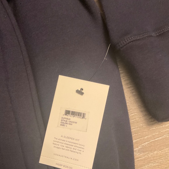 Ugg Duffield Navy Robe, Size L - Picture 5 of 5